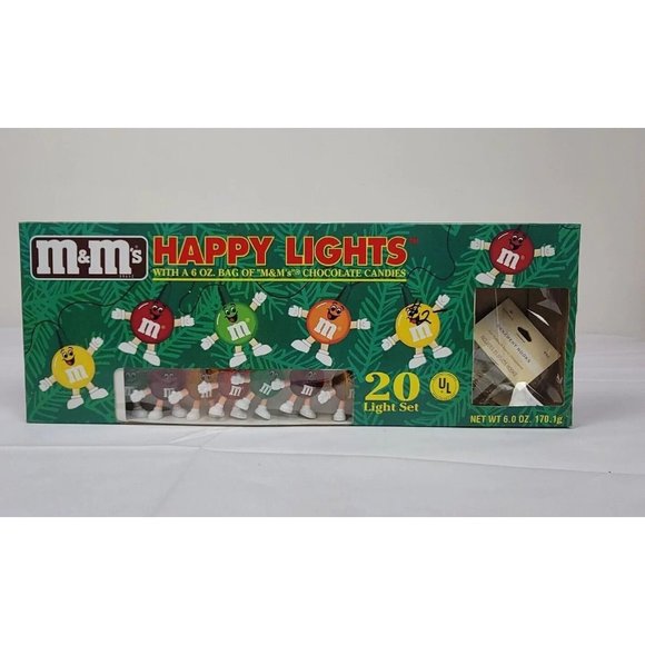 M&M'S Holiday Vintage Mm Brand Happy Lights 2 String Christmas